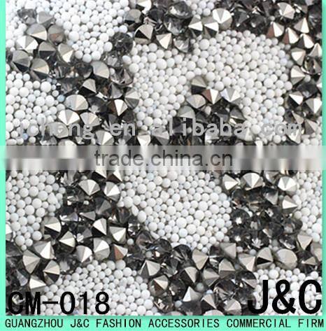 24*40cm blue color lace rhinestone hot fix Rhinestone mesh