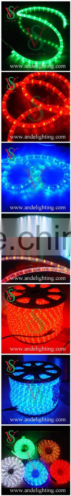 220-240V 10mm 5 stars round holiday led rope lighting