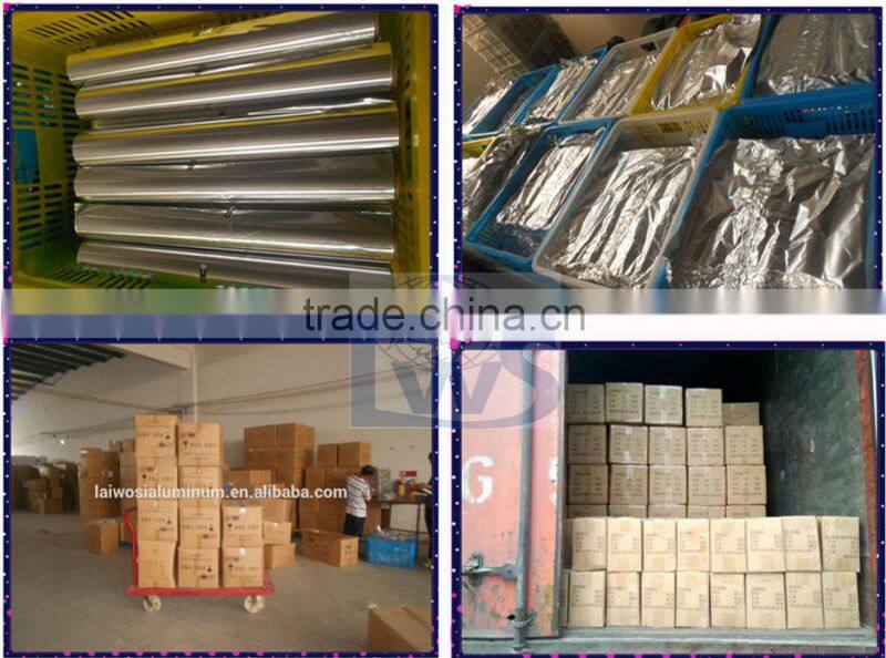 Aluminium household foil roll for kitchen foil roll, baking foil, cooking foil