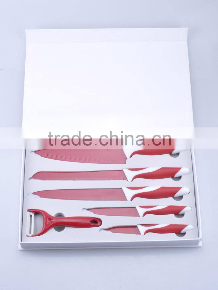 Hot Sellng Colorful Non-Stick Printing safety knife set