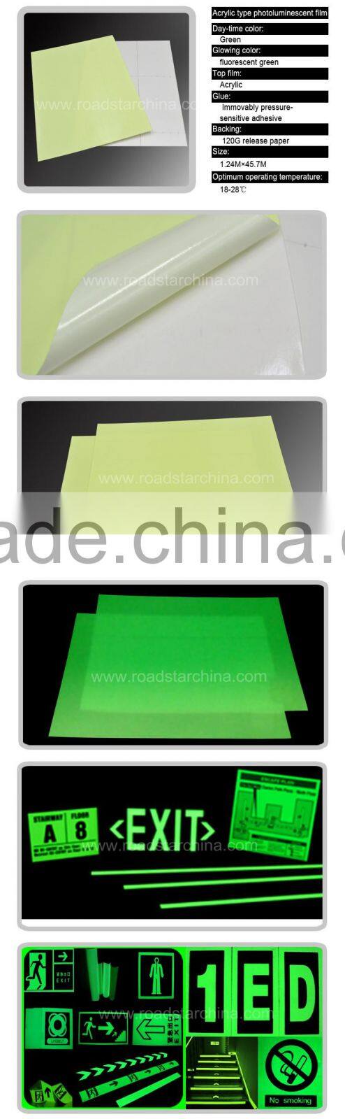 Glow in the darkness tearable luminous vinyl