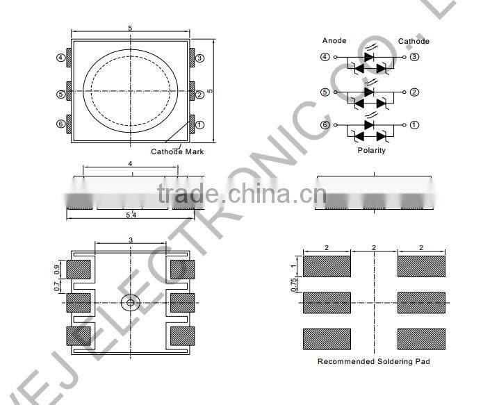 0.2W 2800K Warm white 5050 smd led