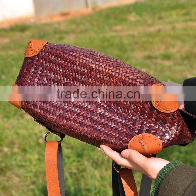 2016 New cheap straw bag ladies handbag thailand straw bag for women light straw backpack
