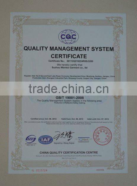 CE Construction Fluorescent Yellow security jacket