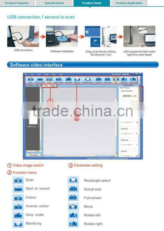 5 MP quick scan business card scanner for office