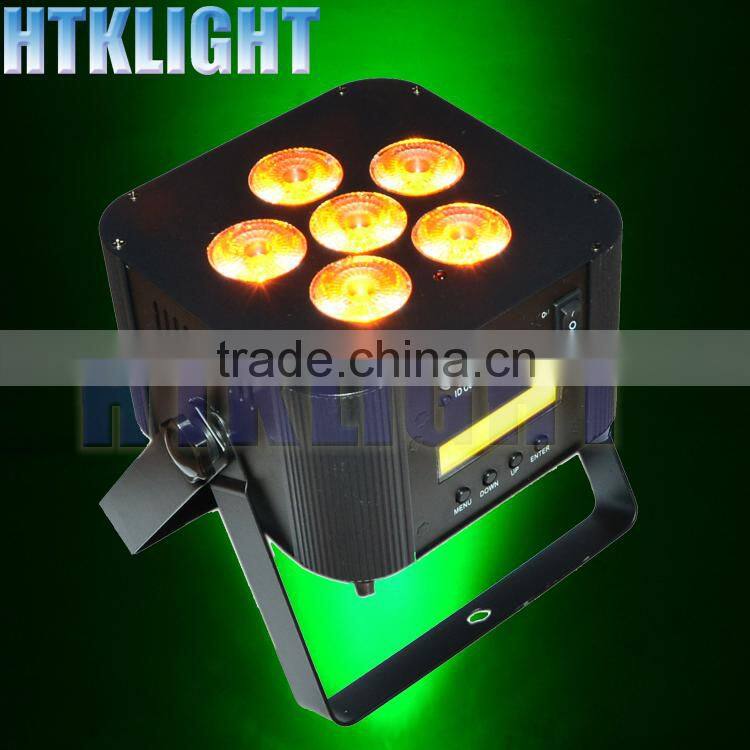 6*18w 6 in 1 rgbwa uv battery powered led par light