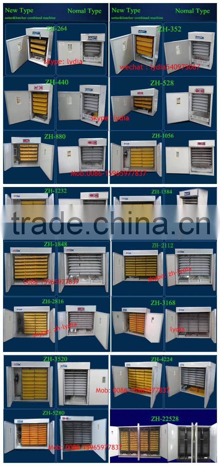 new type 6336 chicken incubator with CE,setter&hatcher combined egg incubator from lydia