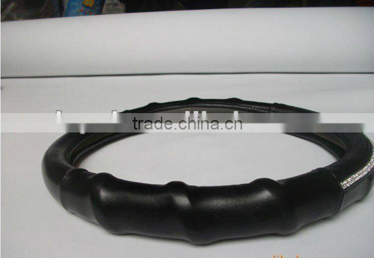 top class exported lamb skin cool steering wheel cover concave-convex