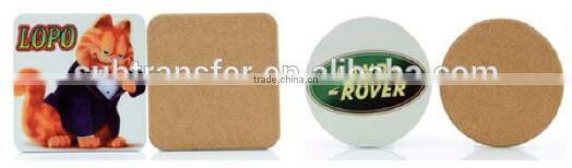 Direct factory sale great Sublimation MDF cork Coaster