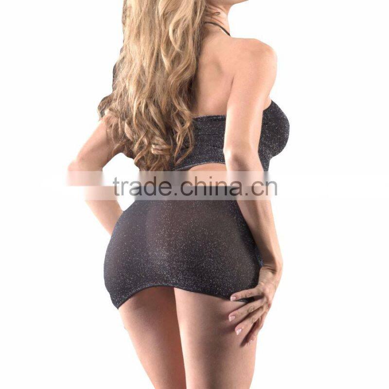 Taiwan Manufacturer Hot 2PC Set Halter Neck Party Dress