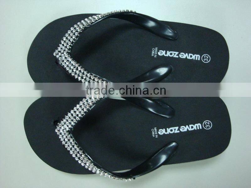 New design summer EVA woman wedge sandals 2015 with rhinestone