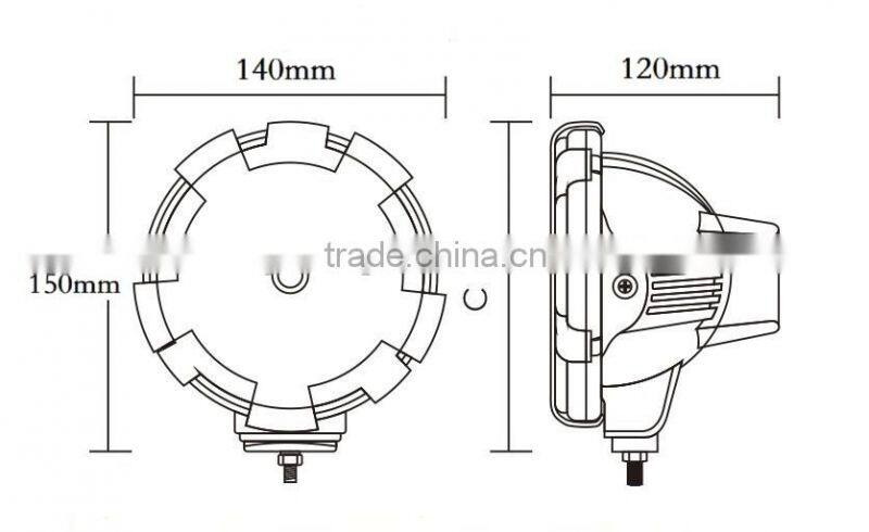 Factory wholesale price 4 inch 55w HID driving light for vehicles