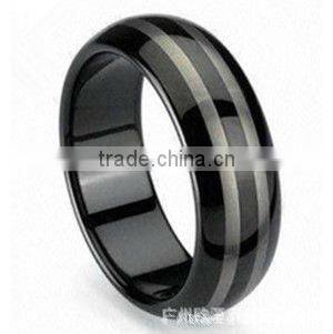 men's tungsten ring laser flower or lucy , Black IP tungsten carbide ring, Tungsten ring for men,Charm accessory