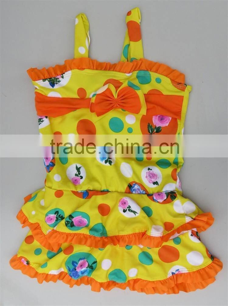 professional factory wholesale one-piece Polyester Swimsuit For Kids Girls Swimwear