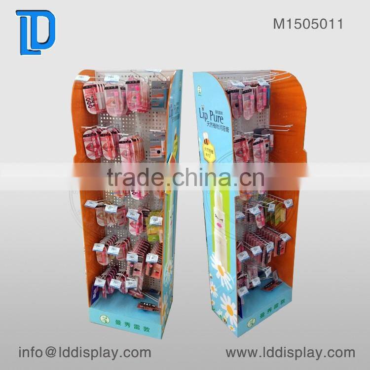 lipstick cardboard display with hooks
