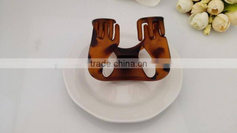 Ladies Black brown Plastic Butterfly Style Hairpin Hair Claw Clip Goody Claw Clip Curved Pack of 3