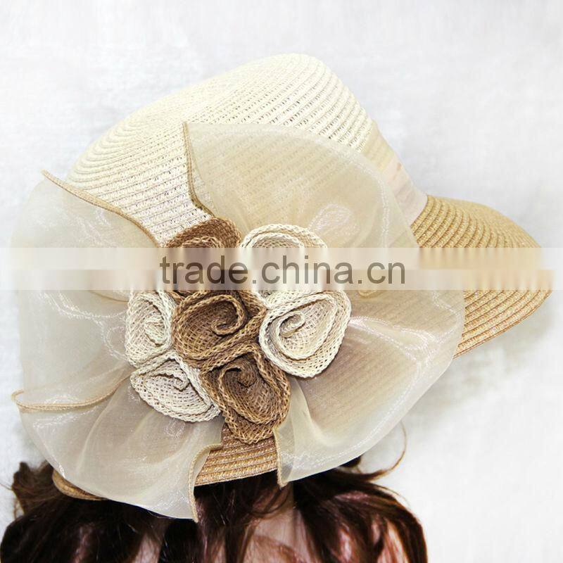 women sinamay party hats with flowers