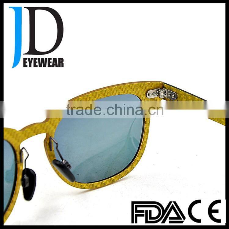 modern material pink lenses round carbon sunglasses small moq