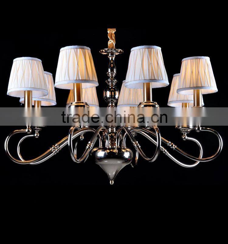 Unique shape glass chandelier with 8 lights