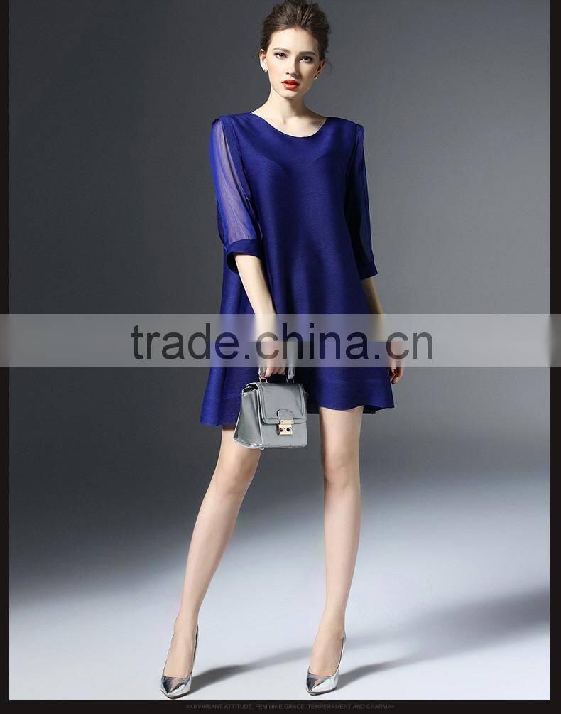 2016 New Fahion women's dress Lanternsleeves for the evening party