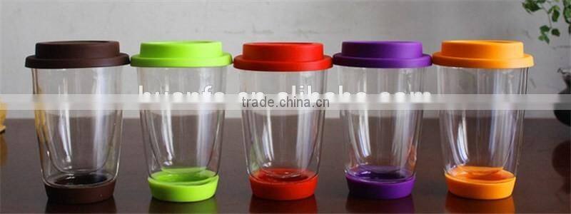 2016 new products of promotional Gift cups of coffee drinks cup double wall glass cups