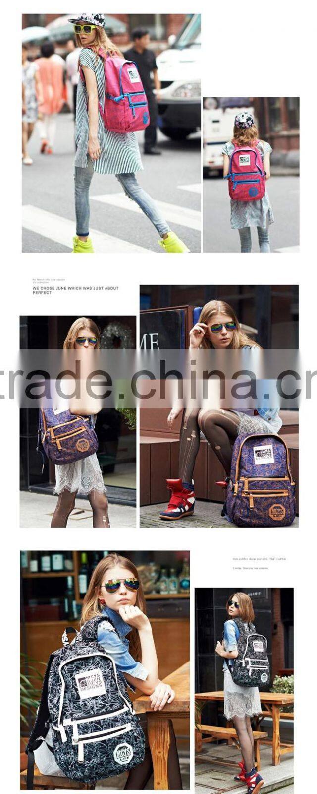 New stylish backpack vintage canvas school backpack(SHL15-014)