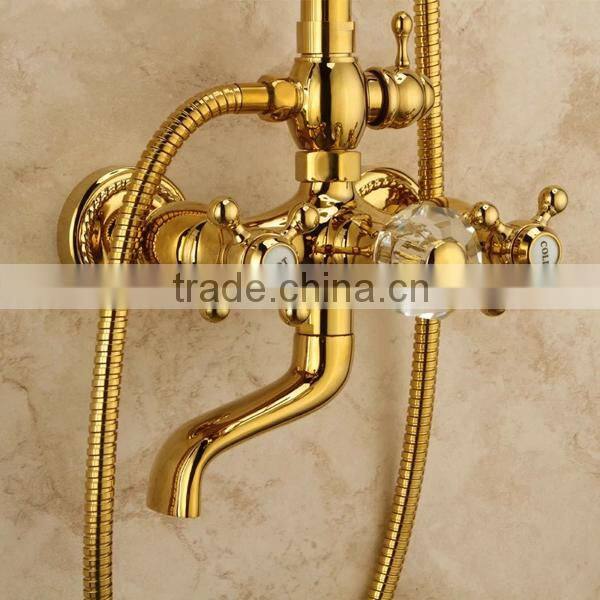 Hot selling classical golden shower water mixer, Wholesale golden shower mixer with hose