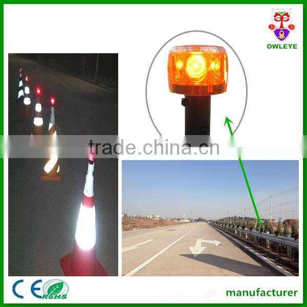 Ultra bright solar-powered 6 pcs LED traffic warning light