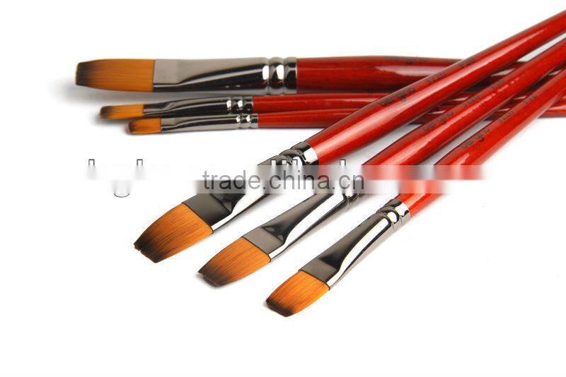BGN-3226 Bergino professional flat shape nylon synthetic artist brush in stock
