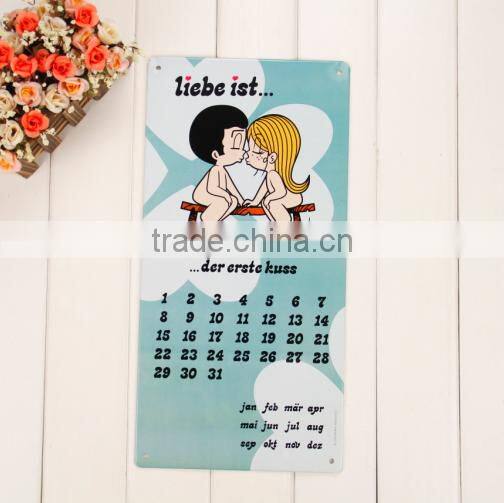decor tin calendar sign