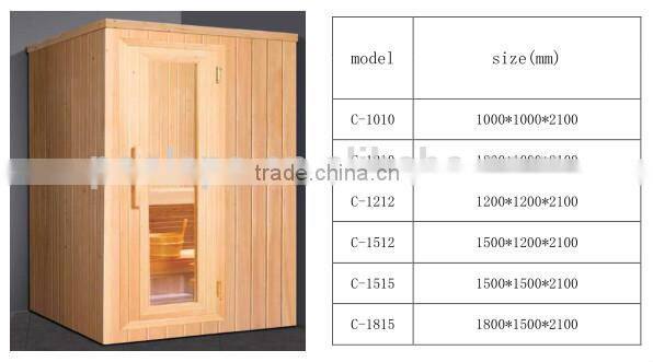 luxury personal sauna steam room / home sauna size / wooden sauna room