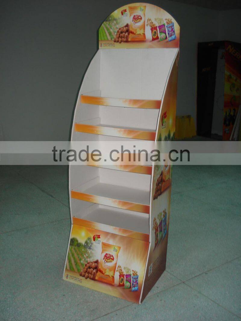 5 Trays Cardboard Display Case Stand For Food
