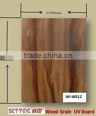 High glossy wooden panels in wood grain color for wardrobe