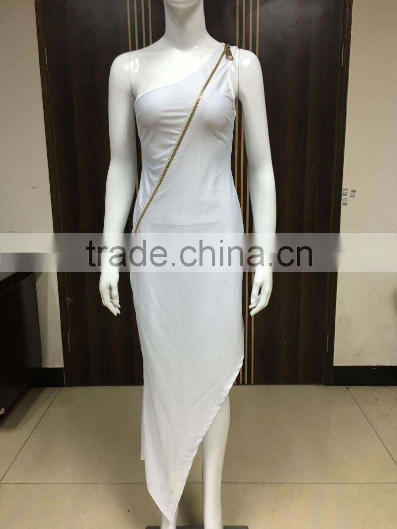 Bonvatt Women Backless High Stretch Fitness Mini Dress Long Zipper Back Tight Dresses for Wholesale