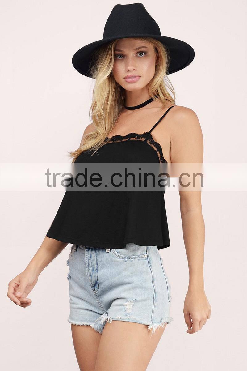 Bonvatt 2017 T - shirt knitted stitching lace shirt