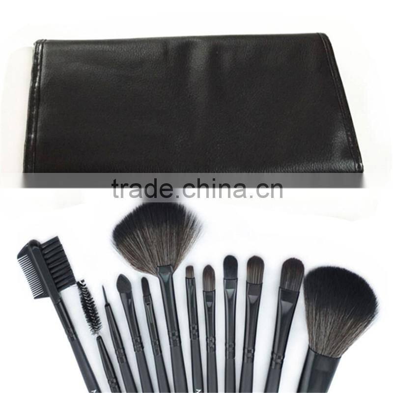 Personal care makeup tools wooden 12pcs makeup brush set