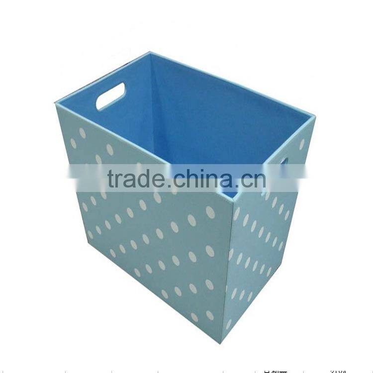 2013 hot sale foldalbe rectangular leather paper storage box