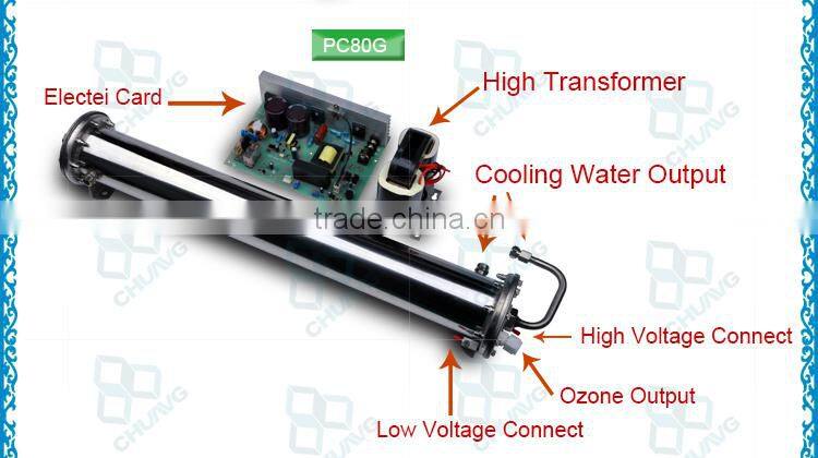 Best price long life output adjustable 18-80G ozone generator tube