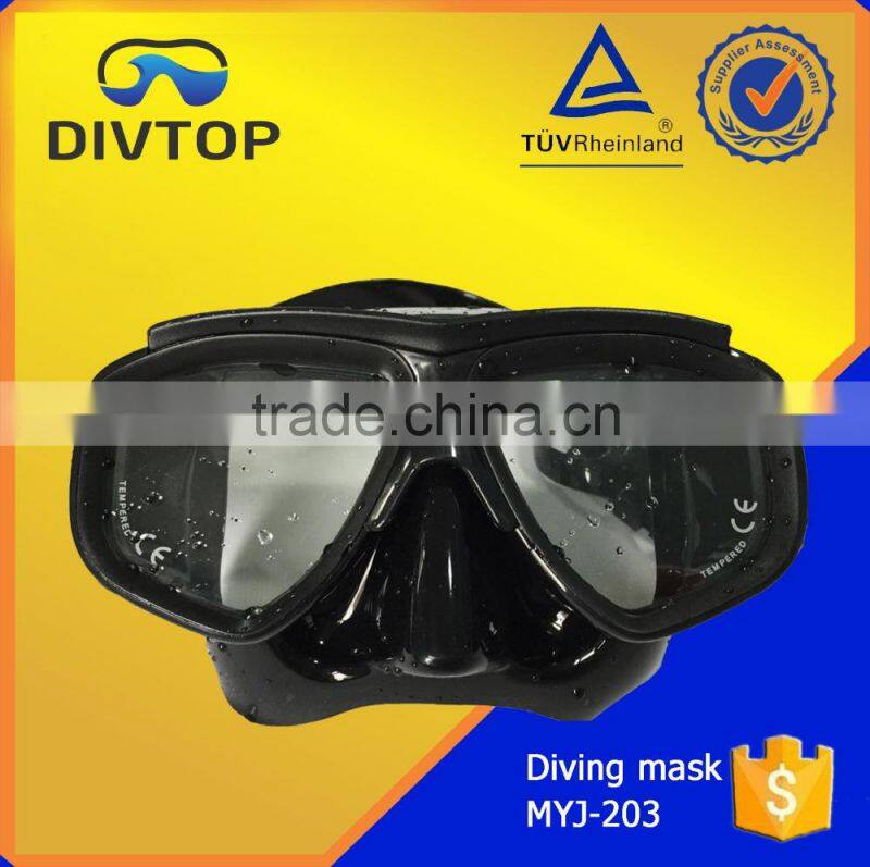 Silicone Black Adult OEM Swimming Diving Mask
