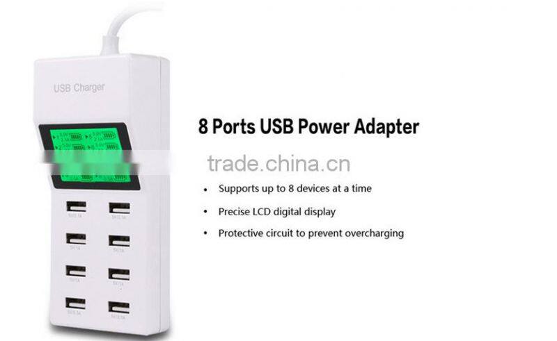 Wholesales USB socket EU/USA/AU/UK USB plug fast 8 port USB charger