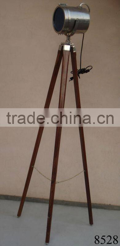 Nautical Aluminium Floor Tripod Search Light