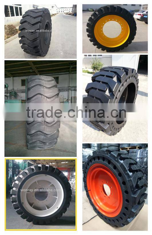 Best quality solid rubber tires 26.5-25 Rubber Solid Skid Steer Tires for Bobcat lift From Security China
