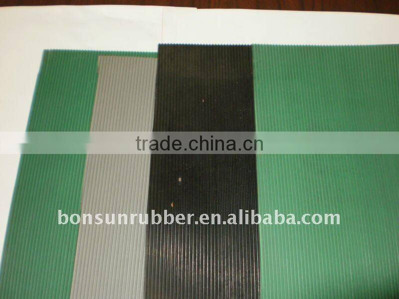 from 3mm to 6mm thickness flat rib rubber mat