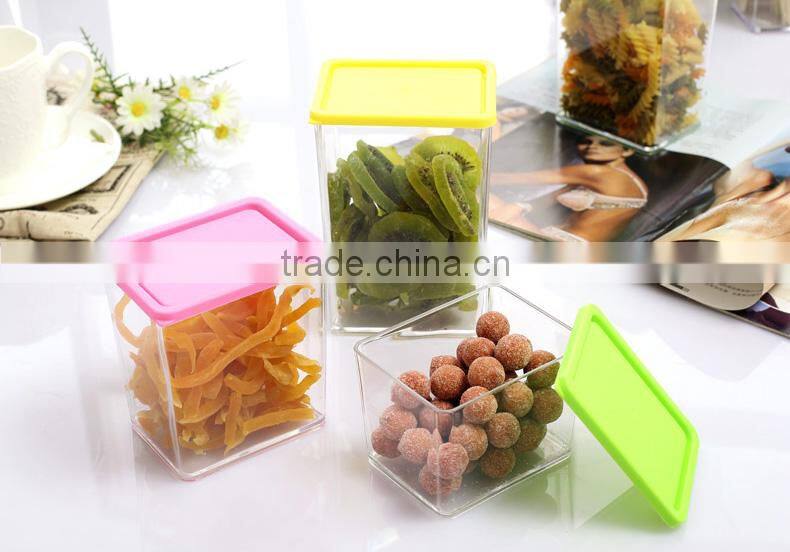 Foldable sealed food storage box/ food container-- pink 370ml