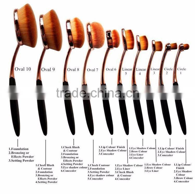 Mermaid oval makeup brush