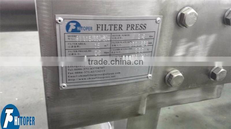 stainless steel filter press, bay15/630-300u