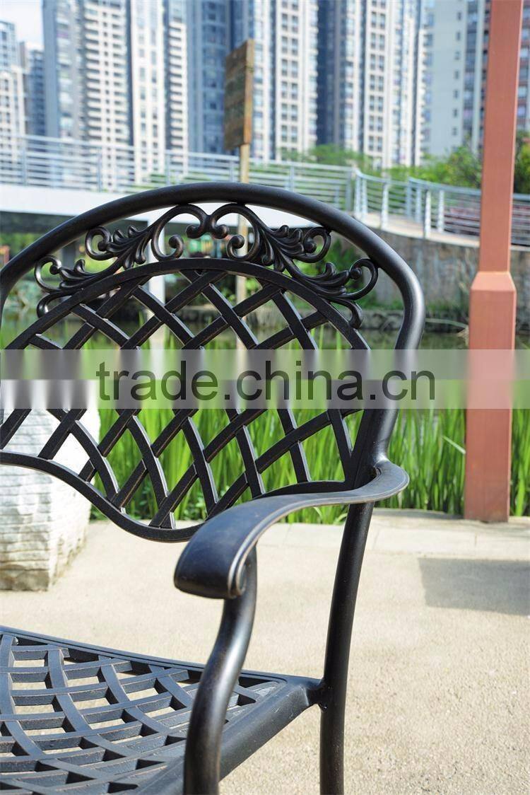 Bronze dining set aluminum patio furniture