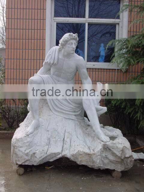 nude musele man marble statue carved stone