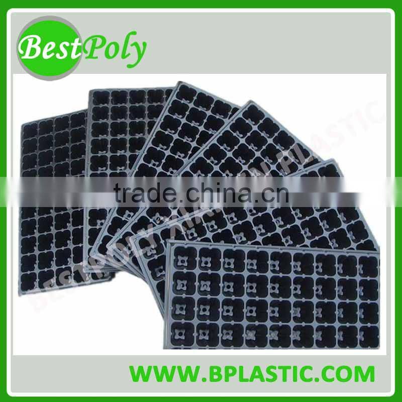 Black plastic nursery plug trays cell seed tray of 32 105 200 288