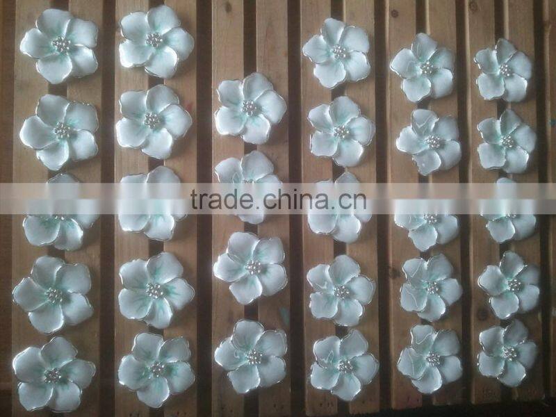enamel coated metal alloy flower napkin ring